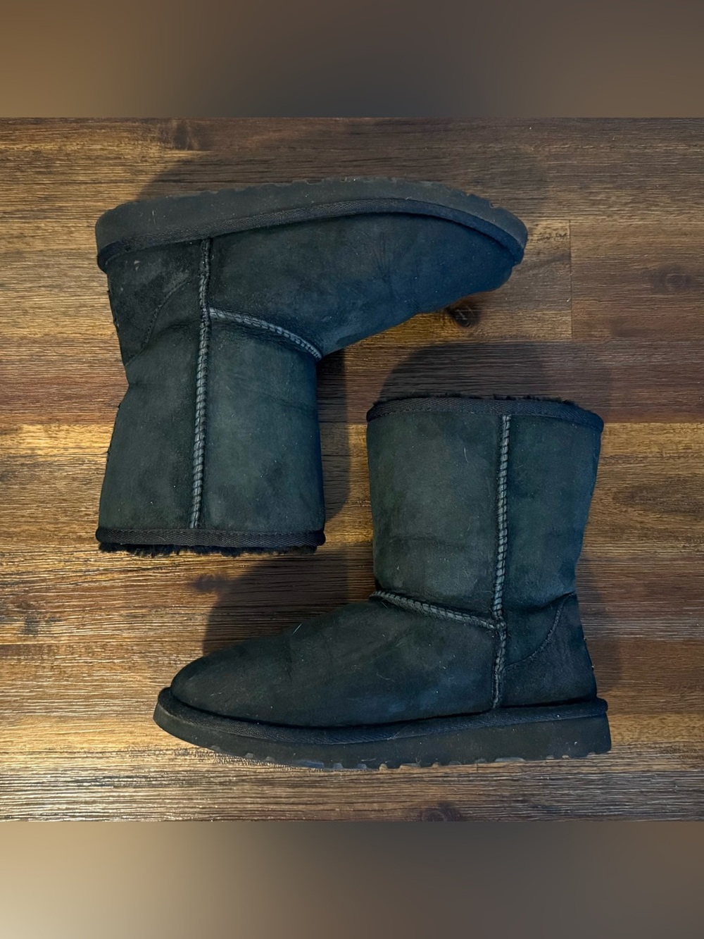 UGG Classic Mini II Boots for Women - Size 4W - Black Suede SUMMER DEAL
